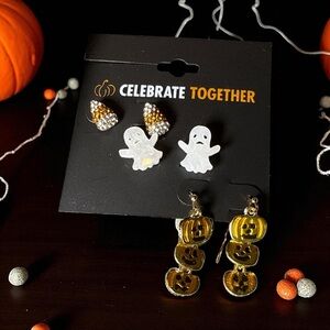 Celebrate Together Halloween Earrings - Candy Corn, Ghosts and Jack o Lanterns